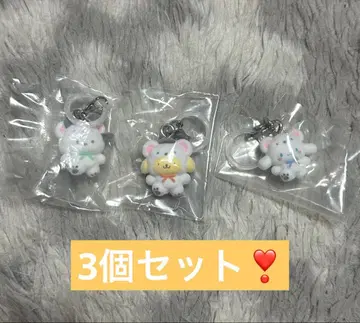 가챠 산리오 포근포근 스노우 메지루시 액세서리 3종 세트