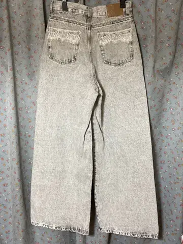 chico 포켓 레이스 와이드 데님