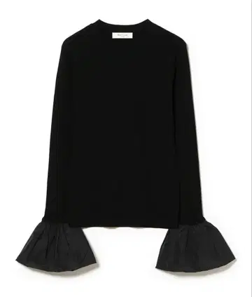 플레어 소매 블랙 니트 원사이즈