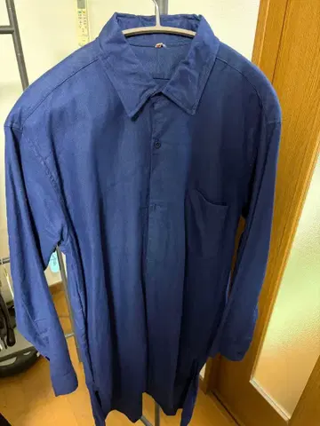 구제 의류 유로 그랑 파샤 네이비 긴팔 셔츠 롱 기장