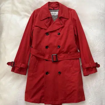 SUPER HAKKA 트렌치코트 빨간색 퀼팅 라이너 포함 구제 의류