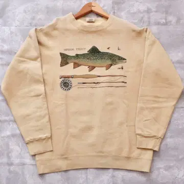 90s MADE IN USA! 송어 낚시 맨투맨 트레이닝복