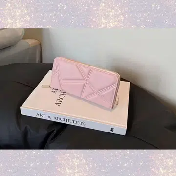 장지갑 핑크 입체 여성용 장지갑 스타일리시 미사용 새상품