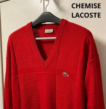 CHEMISE LACOSTE 프랑스제 V넥 스웨터 남성용 XL