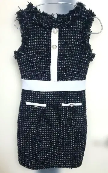 트위드 드레스 블랙 S 사이즈 BayBClub