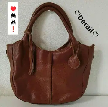 [ Detail ] 여성용 천연 가죽 토트 & 숄더 브라운 부드러운