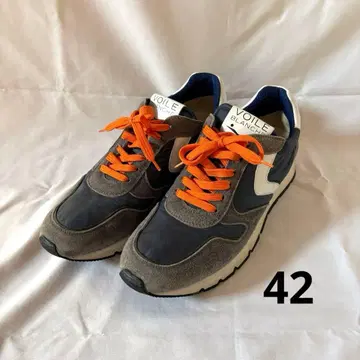 voile blanche 스니커즈 남성용 네이비 오렌지 42