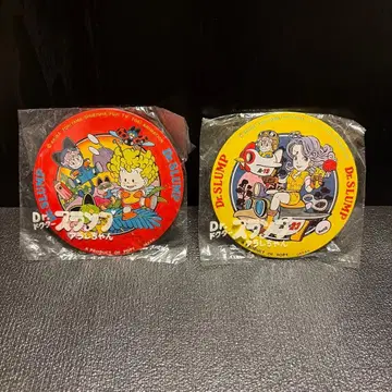 Dr 슬럼프 아라레짱 빅 캔뱃지 2종 세트 미사용 미개봉품