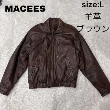 MACEES 가죽 자켓 양가죽 빈티지 브라운 A-2 G-1