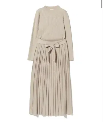 BEAMS HEART 롱 슬리브 리브 니트 셋업