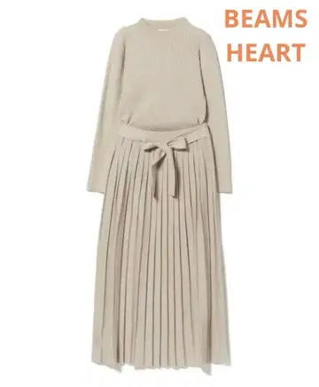 BEAMS HEART 롱 슬리브 리브 니트 셋업