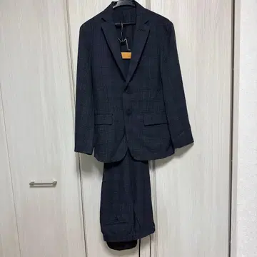 GU 워셔블 테일러드 자켓&팬츠 세트 [그레이/체크] S