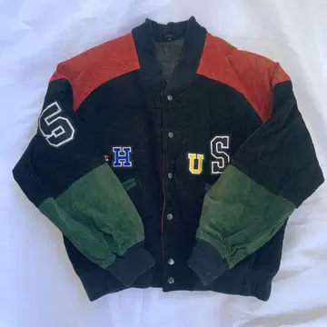 바시티 자켓 보스턴 대학 스타디움 자켓 가죽 봄버 자켓