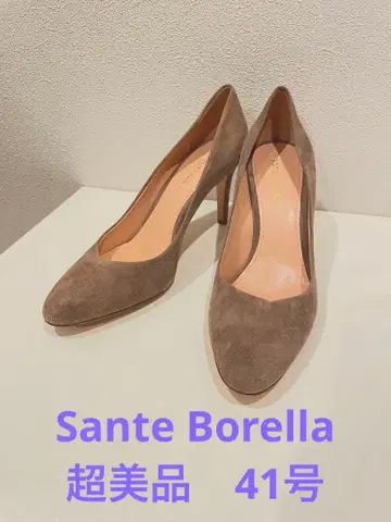 [ 컨디션 최상 ] Sante Borella 그레이지 스웨이드 하이힐