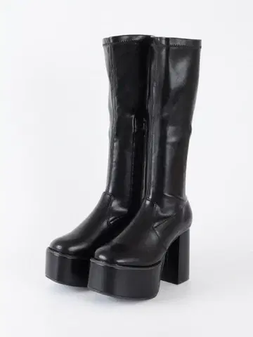 evelyn 에블린 오리지널 통굽 부츠 PU 가죽 L