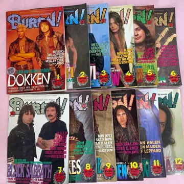 BURRN! 버언 1995년 1월~12월호 12권 세트 헤비메탈 잡지