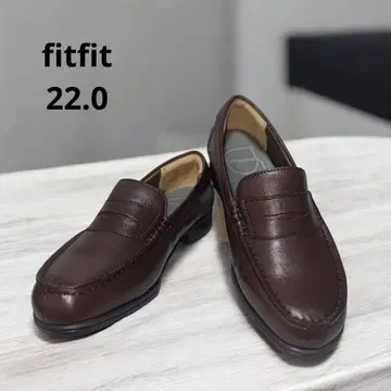 [컨디션 최상] fitfit 코인 로퍼 브라운 22.0cm
