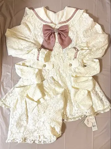 새상품 Ank Rouge 앙크루즈 셋업 레이스 진주 장식 세일러