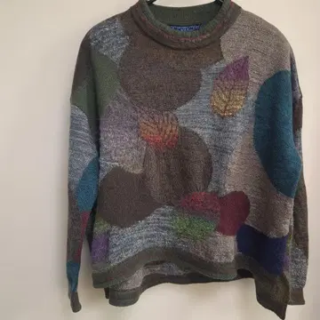 엠앤쿄코 멀티 컬러 롱 슬리브 스웨터