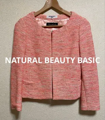 NATURAL BEAUTY BASIC 트위드 노카라 자켓