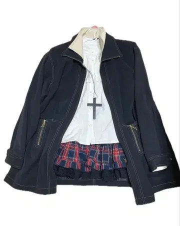 다크코어 공포 게임 소녀 코트 다크 코켓 스탠드 칼라 이세계 지뢰계