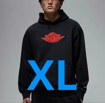 조던 레어 에어 풀오버 후드티 블랙 데미지 가공 XL