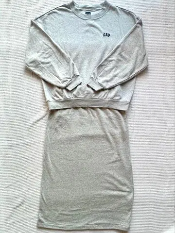 GAP 여성용 맨투맨 상하의 셋업 S M 그레이 스커트