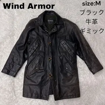 Wind Armor 가죽 자켓 기믹 M 소가죽 블랙