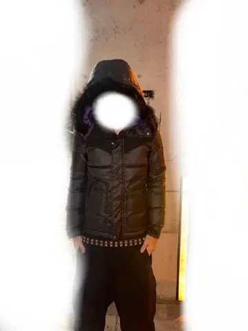 y2k 퍼 달린 다운 자켓 광택 시크 스타일 갸루 남자 헤이세이