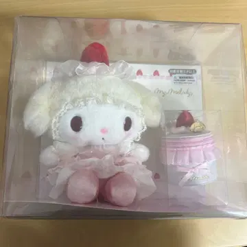 산리오 딸기 휘핑 케이크 마이멜로디 봉제 인형 & 액세서리 케이스 세트