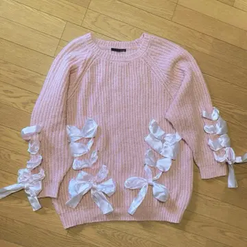 원 스포 리본 포함 니트 M