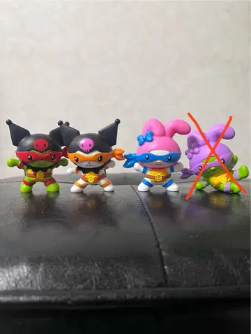 헬로키티 x 닌자 터틀즈 피규어 세트