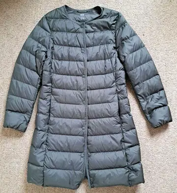 유니클로 울트라 라이트 다운 롱 카키색