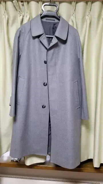고급 그레이 체스터 코트 M 사이즈 울
