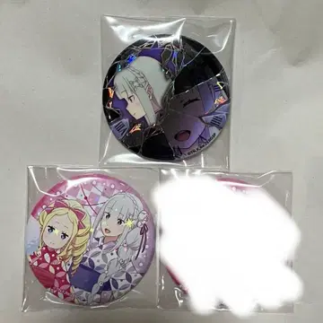 리제로 에밀리아 홀로 캔뱃지 드래곤 호스 오사카 만박 캔뱃지 세트 3