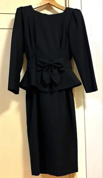 블랙 포멀 울 리본 페플럼 7호