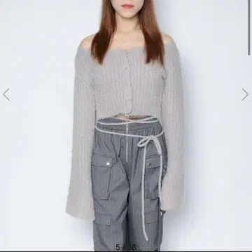 melt the lady string knit tops