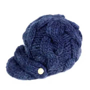 새상품급 유제니아 김 이세탄 취급 골드 버튼 니트 헌팅 캡 햇 FREE