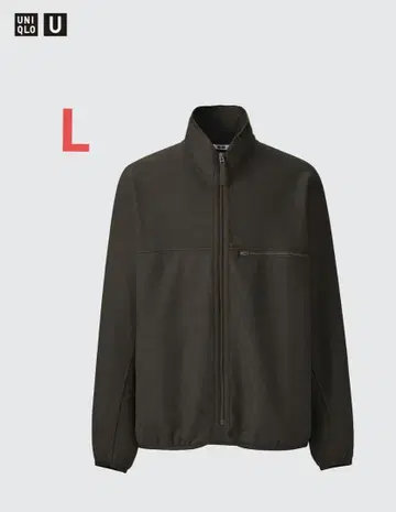 브러쉬드 저지 블루종 다크 브라운 L 유니클로 UNIQLO U