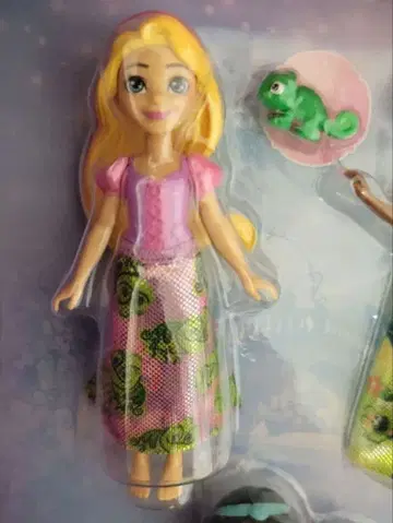 마텔 디즈니 프린세스 미니 인형 라푼젤+파스칼 일본 미판매