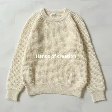 핸즈 오브 크리에이션 크루넥 니트 알파카 100%