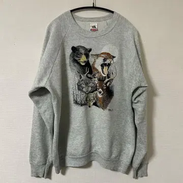 FRUIT OF THE LOOM 맨투맨 그레이 XL 애니멀