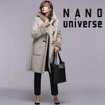 나노 유니버스 페이크 무스탕 더플 롱 코트