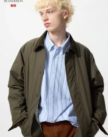 유니클로 퍼프 테크 유틸리티 자켓 올리브