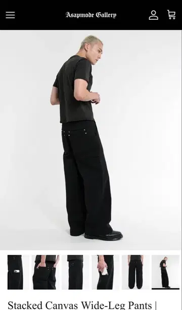 Asapmode Stacked Canvas Wide-Leg Pants