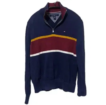 타미힐피거 하프 지퍼 지퍼 스웨터