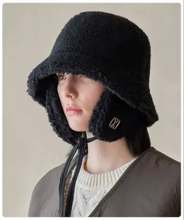 [ 미사용 새상품 ] VARZARVA/바자르 플리스 버킷 햇 블랙