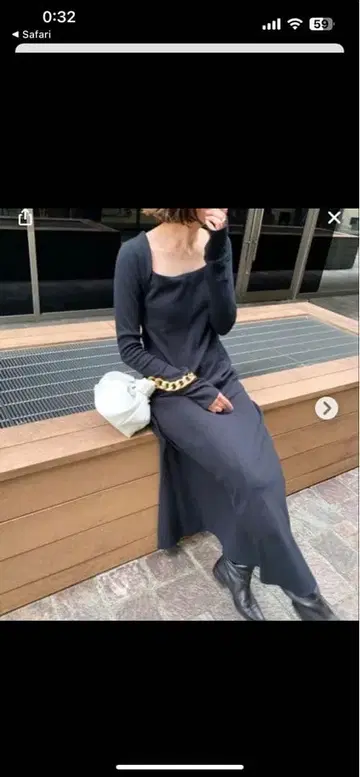 개럴개런트 스퀘어 넥 티셔츠 원피스