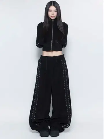 THEREDTHREAD beaded track jersey jacket