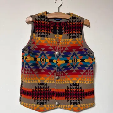 펜들턴 네이티브 무늬 울 베스트